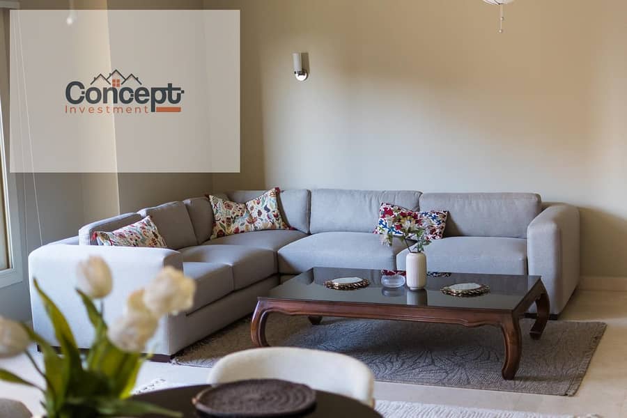 For Sale Fully Furnished Landscape View Apartment In The Village Compound - New Cairo - Vista 4