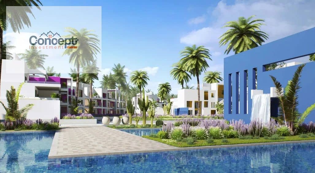 Overlooking Pool Chalet Bahary Delivery 2026 In Jefaira Cribs , Ras Elhekma - North Coast - Widok 6