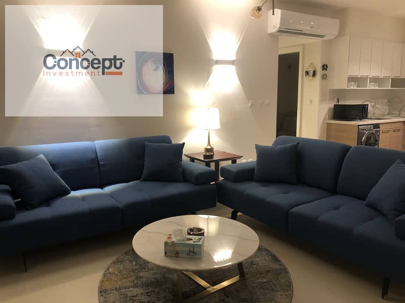 For Rent One Bedroom Chalet Furnished With Landscape View In Marassi Marina 2 - North Coast - Ansicht 2