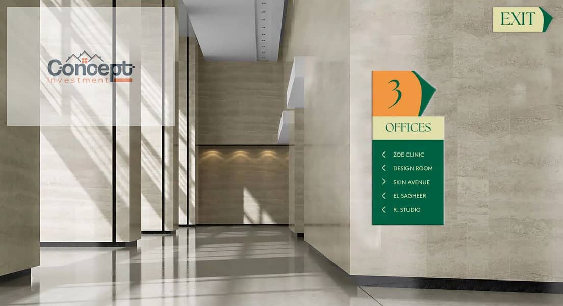 Prime Location Office For Rent Fully Finished With Acs In Lake Town Mall - New Cairo - Widok 6