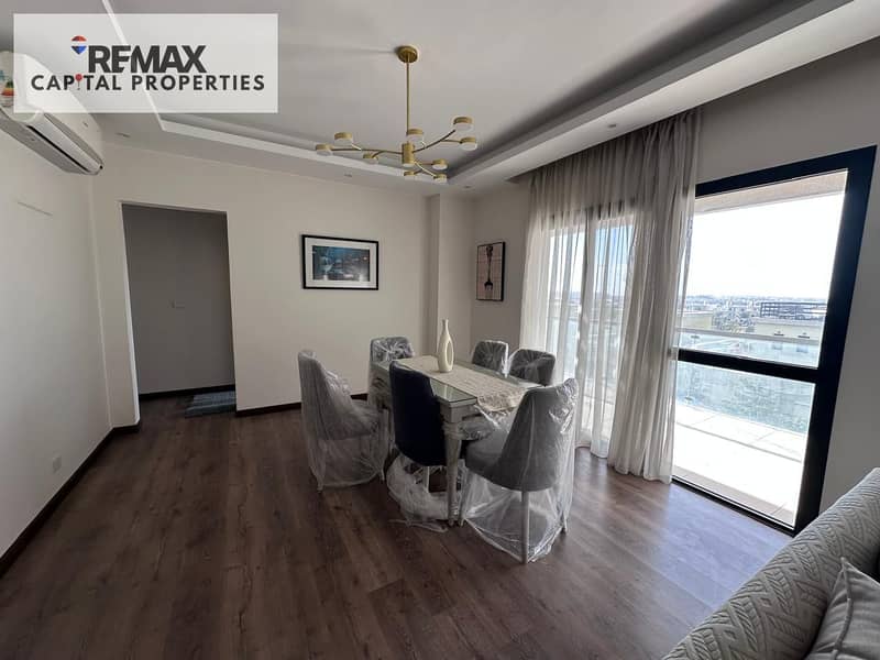 A fully furnished 160 sqm apartment, ultra-luxury, prime location with an open view, for rent in SODIC Villette Sky Condos - New Cairo. - Ansicht 2