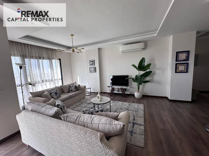 A fully furnished 160 sqm apartment, ultra-luxury, prime location with an open view, for rent in SODIC Villette Sky Condos - New Cairo. - Ansicht 4