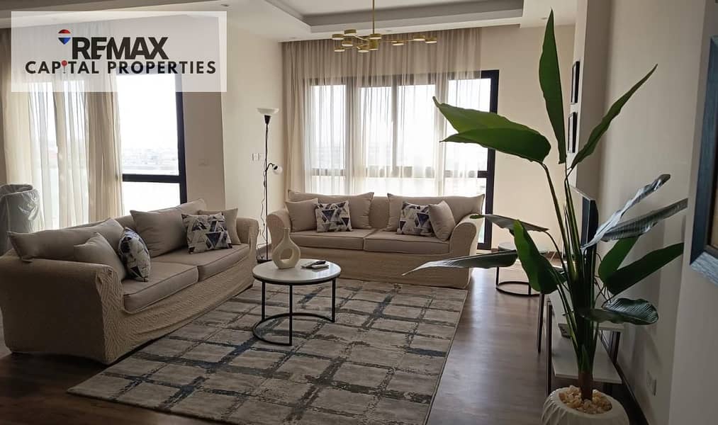A fully furnished 160 sqm apartment, ultra-luxury, prime location with an open view, for rent in SODIC Villette Sky Condos - New Cairo. - Ansicht 3