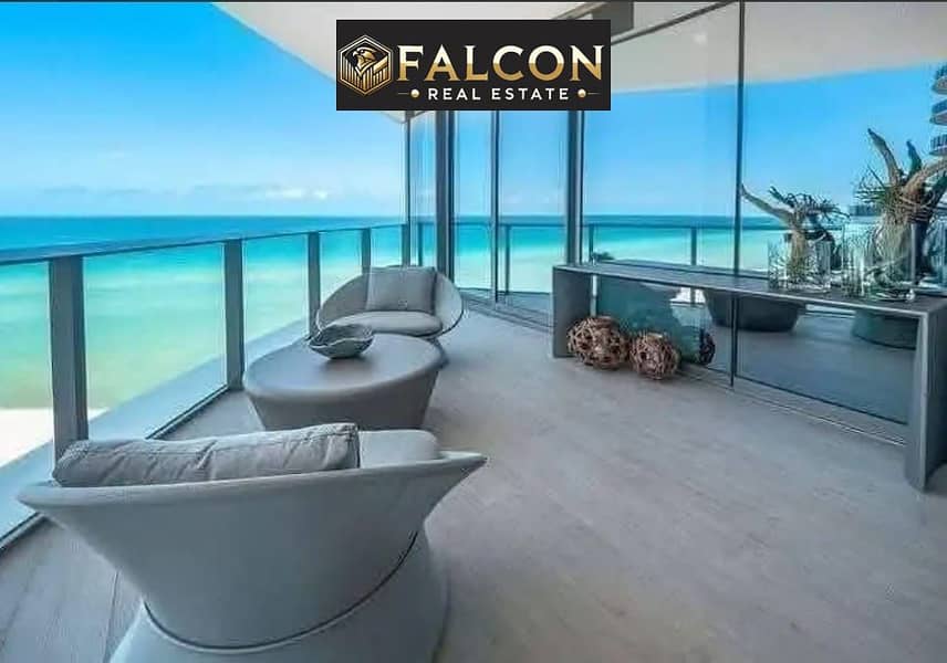 Magical sea view from all directions (VIP finishing + air conditioning) with income in USD, apartment for sale in the New Alamein Tower, North Coast - Widok 2
