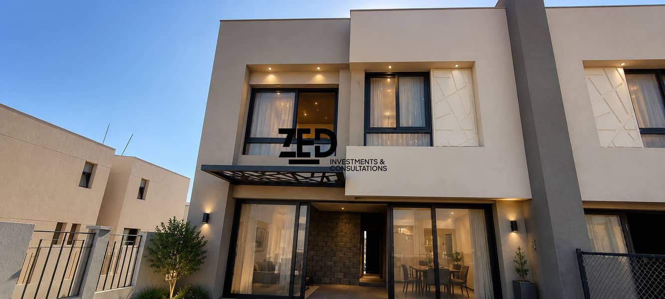 Twin House 355 meters immediate delivery - Sheikh Zayed Green Belt Gate 1 Pool 1 fully finished minutes from Dahshour link ready for housing landscape view - Ansicht 3