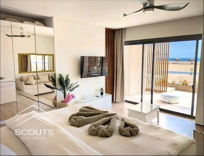 Immediate receipt in installments of a chalet for sale on the sea directly sea view in Soma Bay, Red Sea fully finished minutes from El Gouna next to Makadi and Rixos. – pohled 2