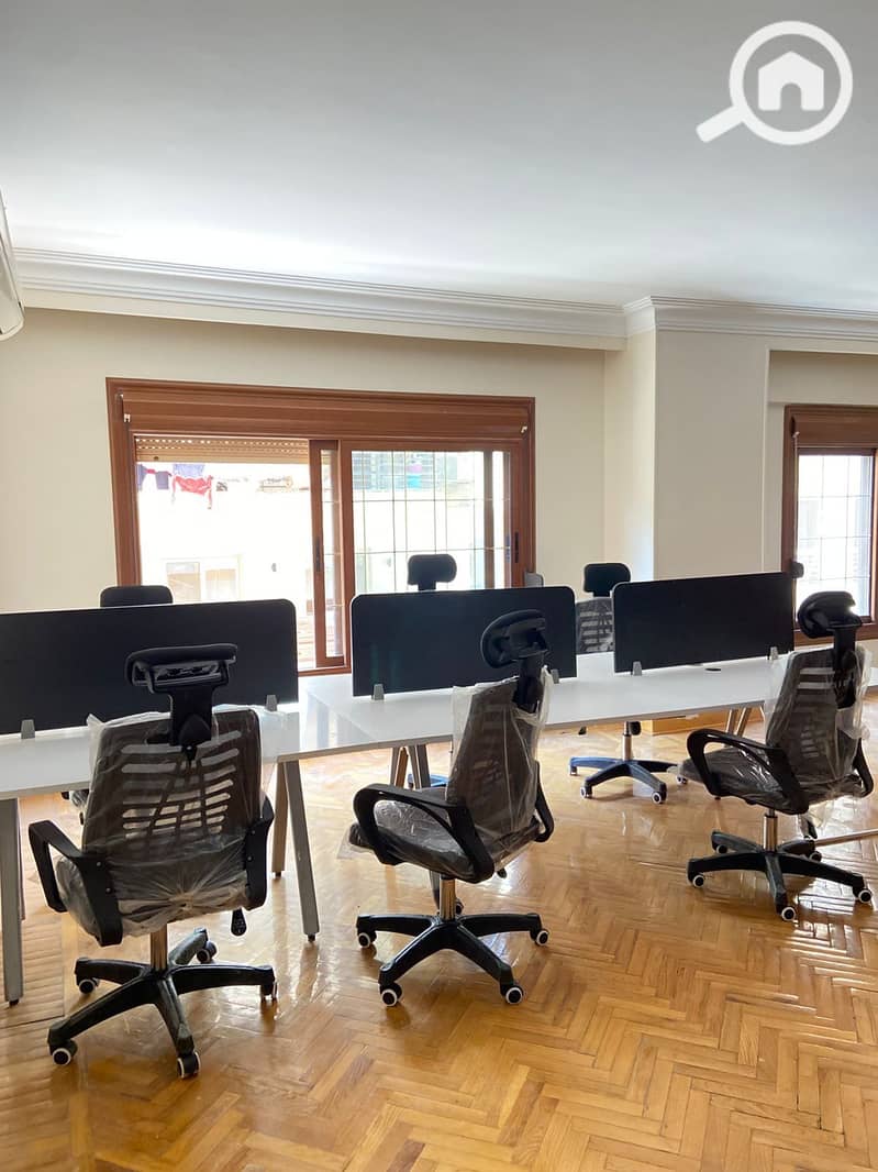 Furnished office for rent in Maadi, Nasr Street, 3 air-conditioned rooms - Ansicht 3