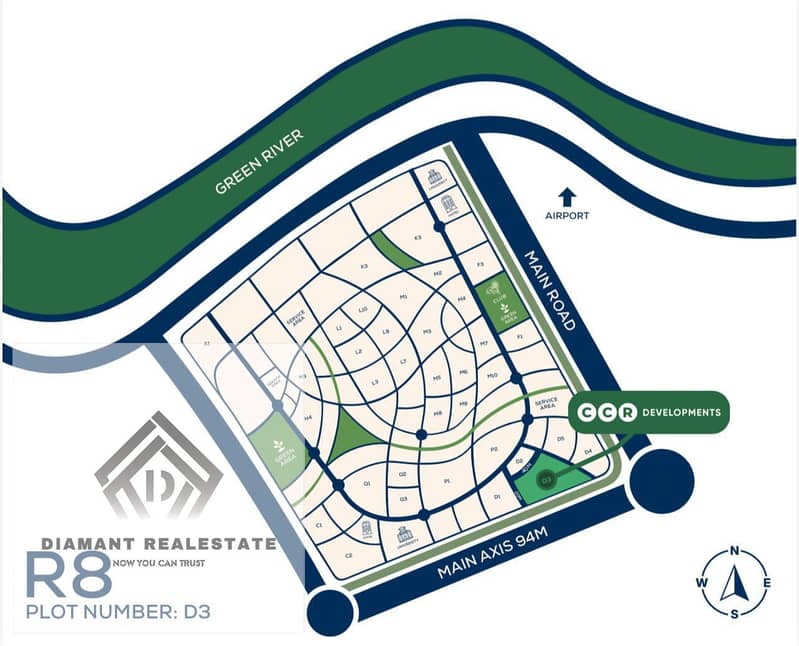With 90,000Dp ONLY Apartment 3Bed at unbelievable price and Panoramic views of all World's embassies Over 12Years, Steps from Capital Airport. - Ansicht 5
