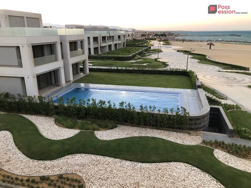 Chalet 140m for sale in LaVista Ray Ain Sokhna, ready to move, fully finished Ultra Super Lux with open sea & pool view, minutes from Telal and Porto - Ansicht 4