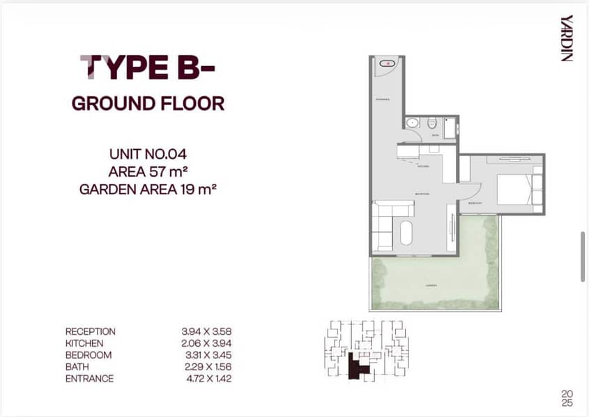 With installments of 23,000 EGP, own a fully finished apartment with a garden and air conditioning in the best phase of Yardin Compound in the heart o - Widok 2