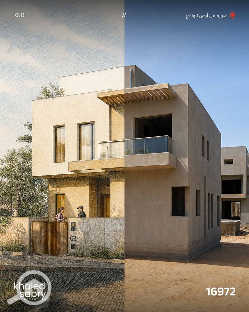 E Villa for Sale 200 sqm Immediate Delivery and Ready for Viewing in Rosail Compound Mostakbal City Near Madinaty - Widok 3