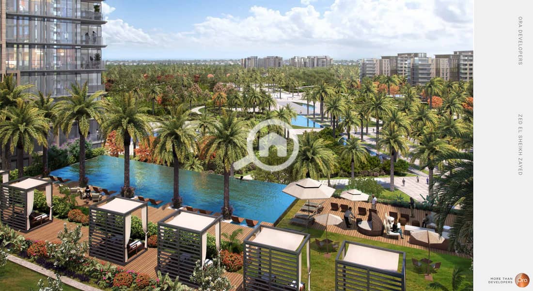 For sale, a 144m apartment with a private terrace of 11m, very distinctive in the Z West Compound, Sheikh Zayed, with facilities. – pohled 2