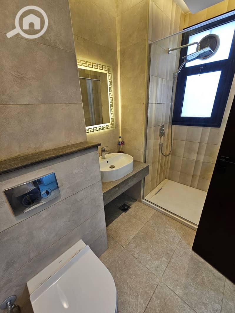 Apartment for rent in the Badya compound in Palm Hills, near MSA University and minutes from Mall of Egypt, 177m, 3 bedrooms with kitchen and air conditioning. - Vista 6