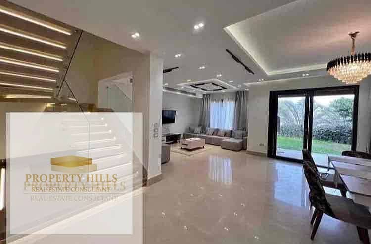 The lowest price for a villa in the Compound, 12-year installment, only villas, view landscape, all smart, next to Al Ahly Club and the American University and the airport in installment. - Widok 5