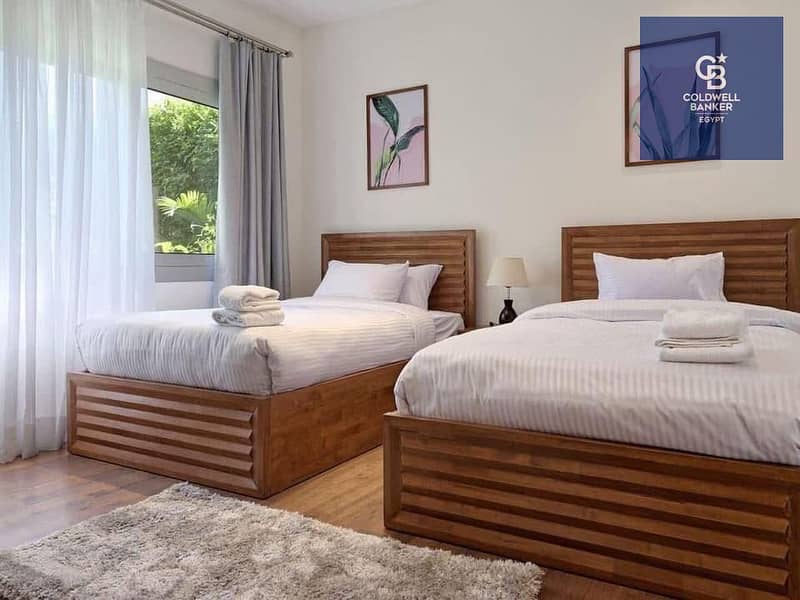 200 sq m apartment, ready for immediate occupancy and fully finished, in the "Waterway The View" compound, prime location in New Cairo, minutes from t - Mehr