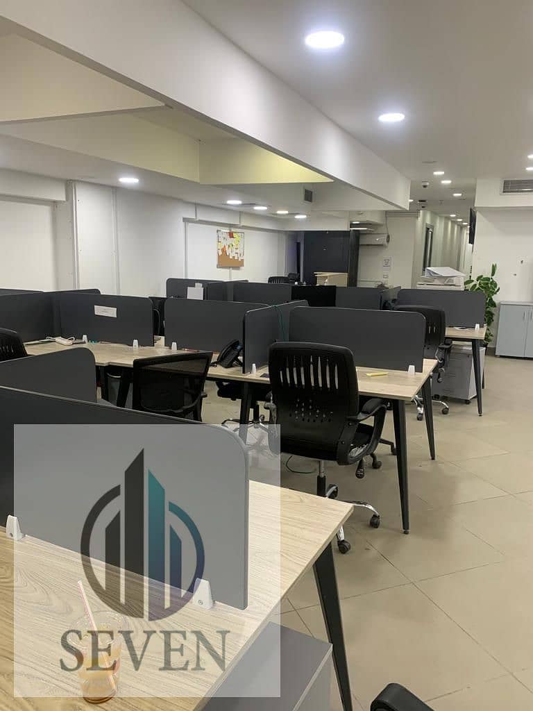 Administrative office for rent, 500 sqm, licensed, fully furnished, Bavaria Town Prime Towers, prime location for major companies, Maadi Ring Road. - Widok 5