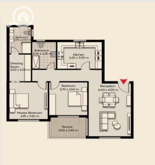 Hotel Suite 118 sqm at Rotana by Sphinx Airport Furnished with 8 Year Installments - Ansicht 4