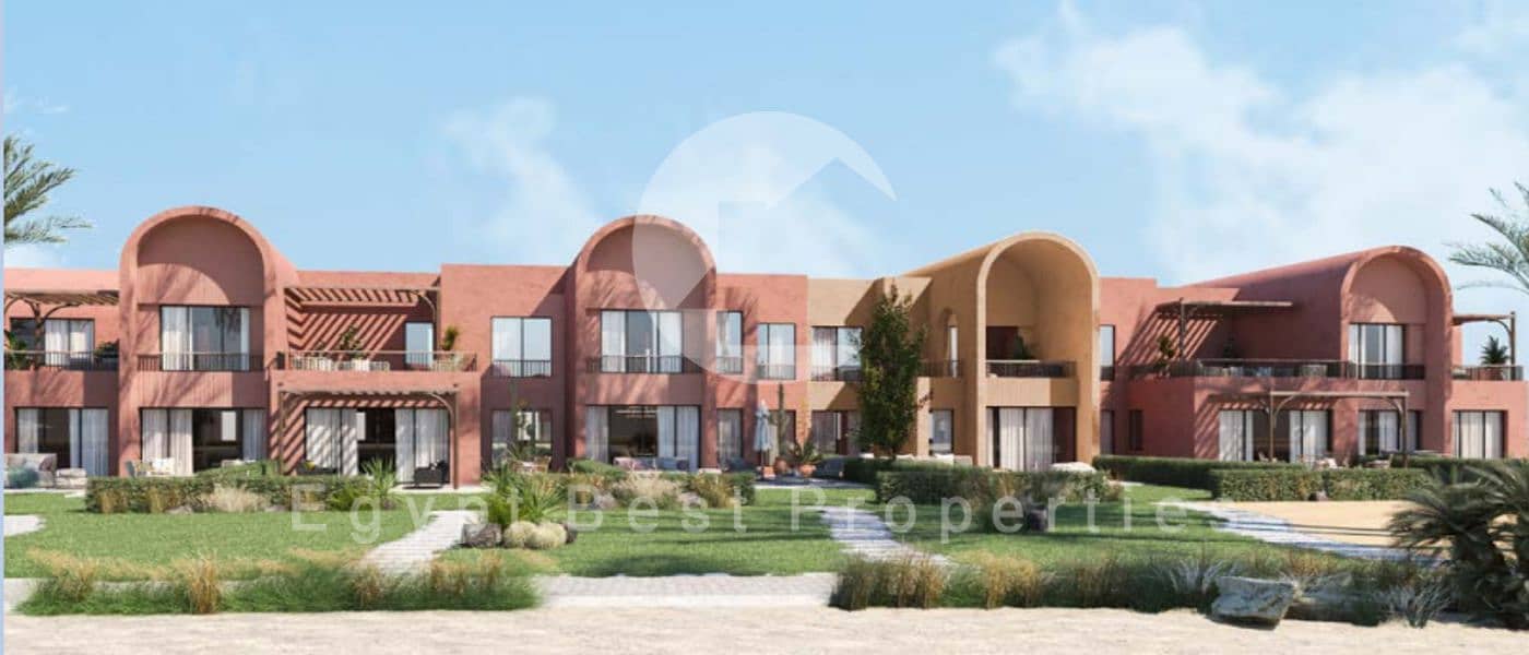 EARLY DELIVERY APARTMENT 2 BEDROOMS FOR SALE IN GOUNA RED SEA DIRECT SANDY POOL FULLY FINISHED BY ORASCOME PRICE WITH INSTALMET UP 5 YEARS - Widok 4