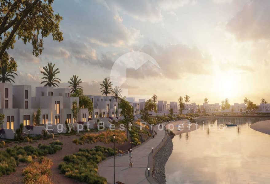 STANDALONE MARINA ISLAND FOR SALE AT GOUNA RE DEA VERY PRIME LOCATION FULLY FINISHED BY ORASCOME PRICE WITH INSTALLMET UP 5 YEARS - Widok 3