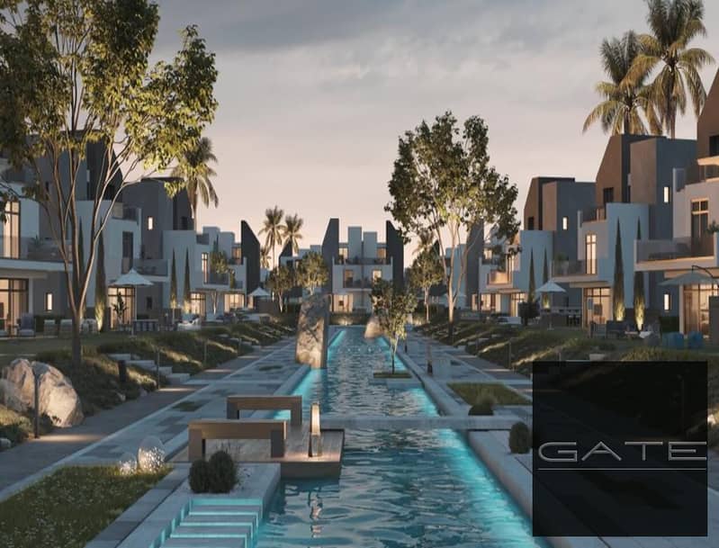 Ground floor apartment for sale at the lowest price with a garden in Rivers Compound – Sheikh Zayed, prime location directly on the lagoon – delivery – další