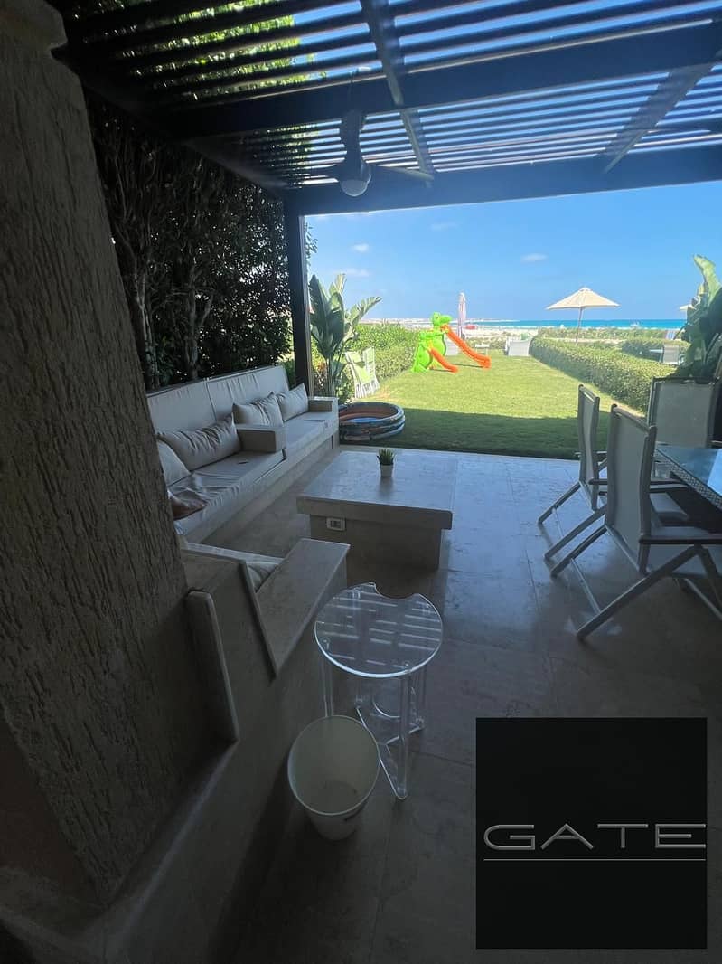 Luxury twin house, first row on the sea, for sale in Telal Al Sahel, with an area of 180 meters, ultra super lux finishing, and immediate handover - Mehr