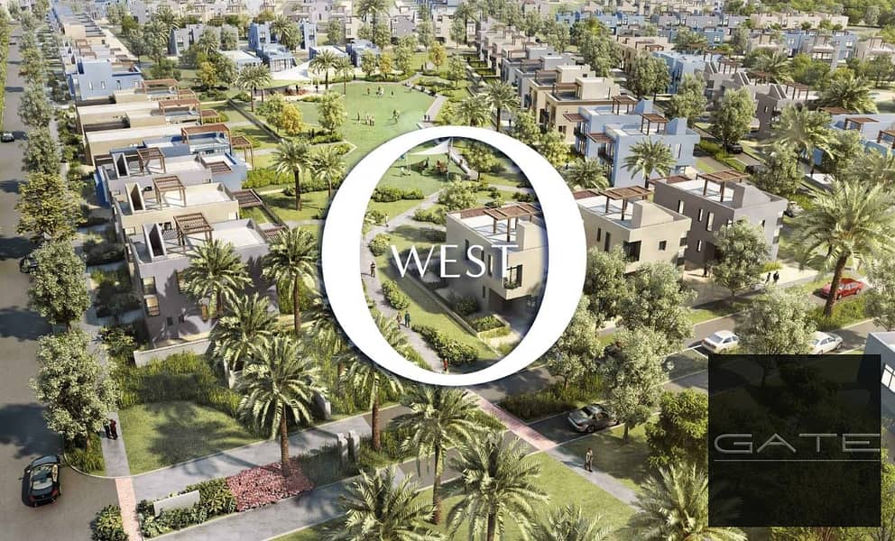 Townhouse for sale at the lowest down payment, resale, middle roof, in Oest Compound | Orascom October, Spring Valley View Landscape Phase - Widok 2