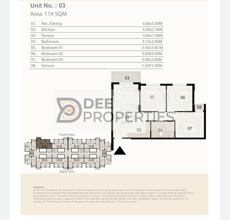 114 sqm Apartment for Sale in Ajaza Alamein | Clubhouse & Alamein Towers View | Installments Up to 9 Years - Widok 3
