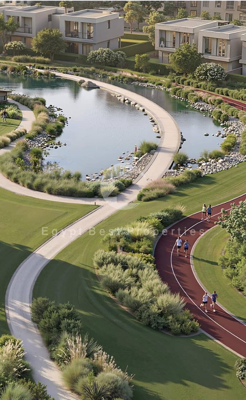 Own a villa with a stunning view overlooking 40 acres of green spaces in the New Administrative Capital with a down payment of 375K - Mehr