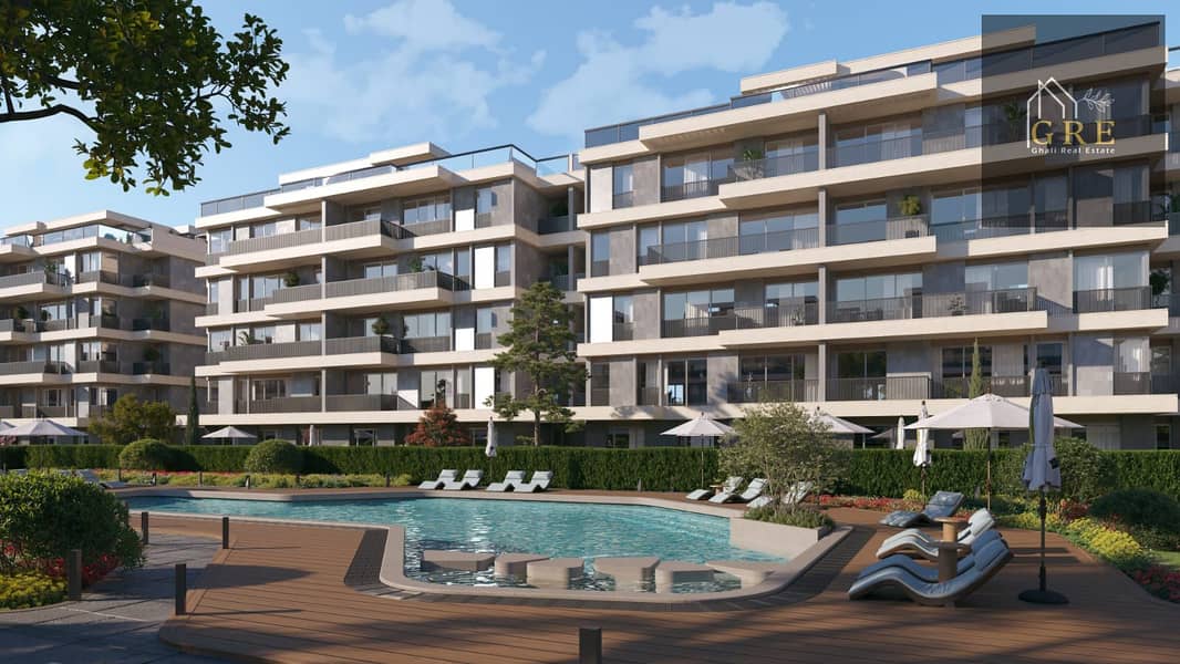 A 152 sqm apartment for sale, 3 bedrooms, 10% down payment only and installments up to 10 years, semi-finished, delivery within 3 years, a unique opportunity inside G West Compound in Sheikh Zayed. - Widok 2