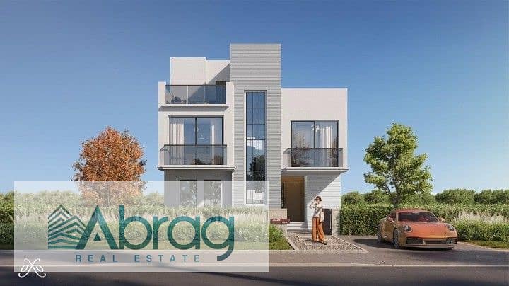 an opportunity 4% down payment, twin house for sale with finishing, 12-year installments, in front of Sphinx Airport, Zayed KEY OF GREENS - Mehr