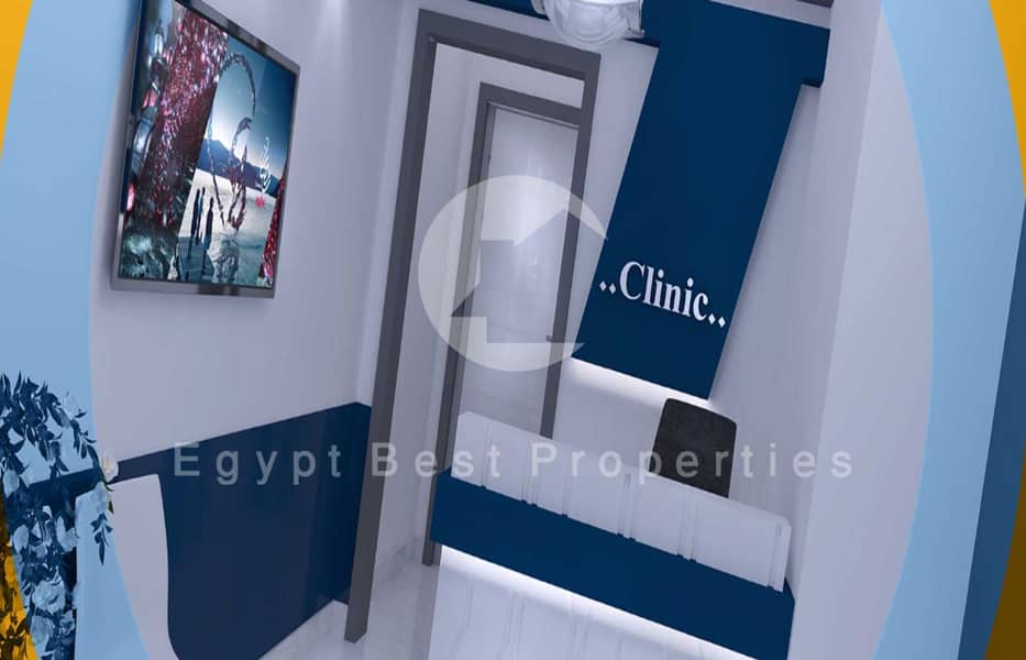 For sale Ready-to-Operate Clinic in New Cairo, Fully Finished with ACs Included, and Installments Over 48 Months. - Widok 5