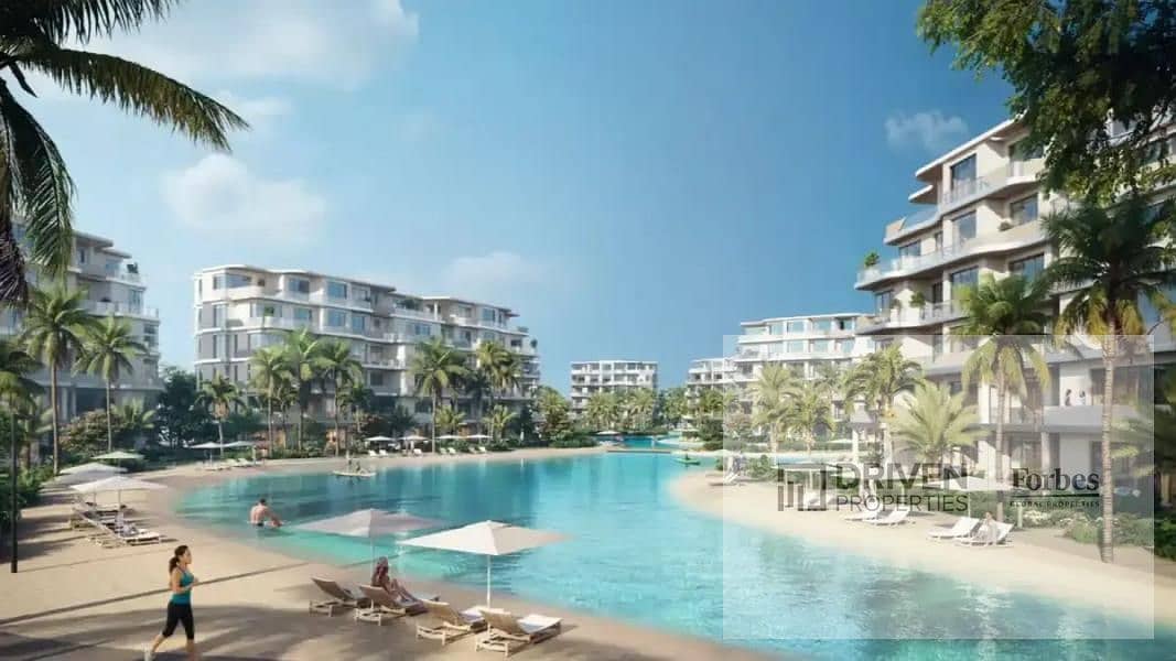 Super Lux Chalet with Direct Sea View for Sale by Installments Amwaj Sea Shore Hyde Park North Coast Ras El Hekma - Mehr