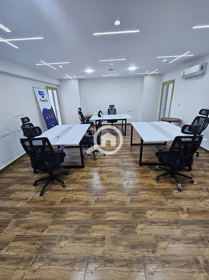 Distinctive 190m² air-conditioned office headquarters for rent in the strongest location directly on the Maadi Ring Road in Sama Administrative Towers, Qattameya. - Ansicht 4