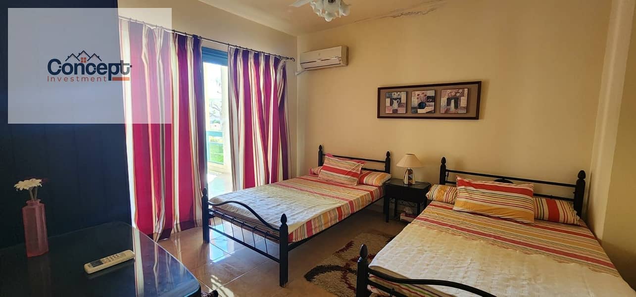 Fully Furnished Chalet for Sale in Mina 4 North Coast | 154 SQM | Sea View & Aqua View | 3 Bedrooms | Large Terrace | Ready to Move - Ansicht 6