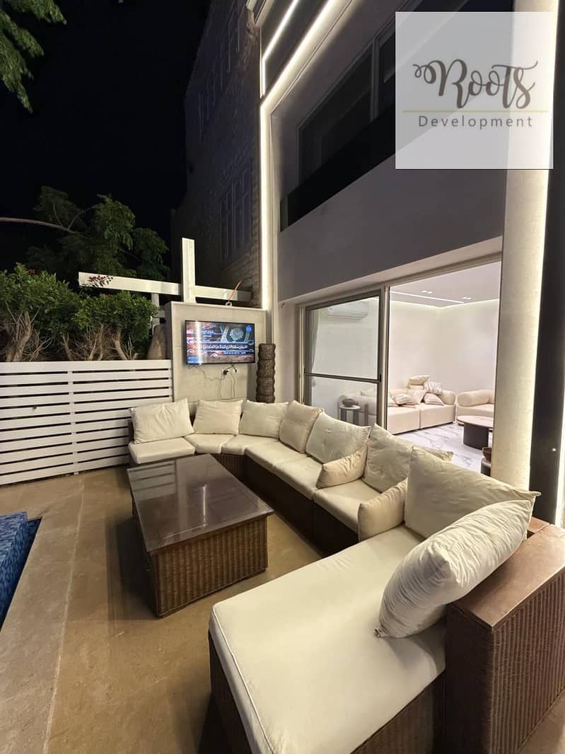For Daily Rent, Standalone Villa Fully Furnished, AC/S,First Row Rocky Lake,First Use ,With Private Marina, in Marina 5 , North Coast. - Widok 5