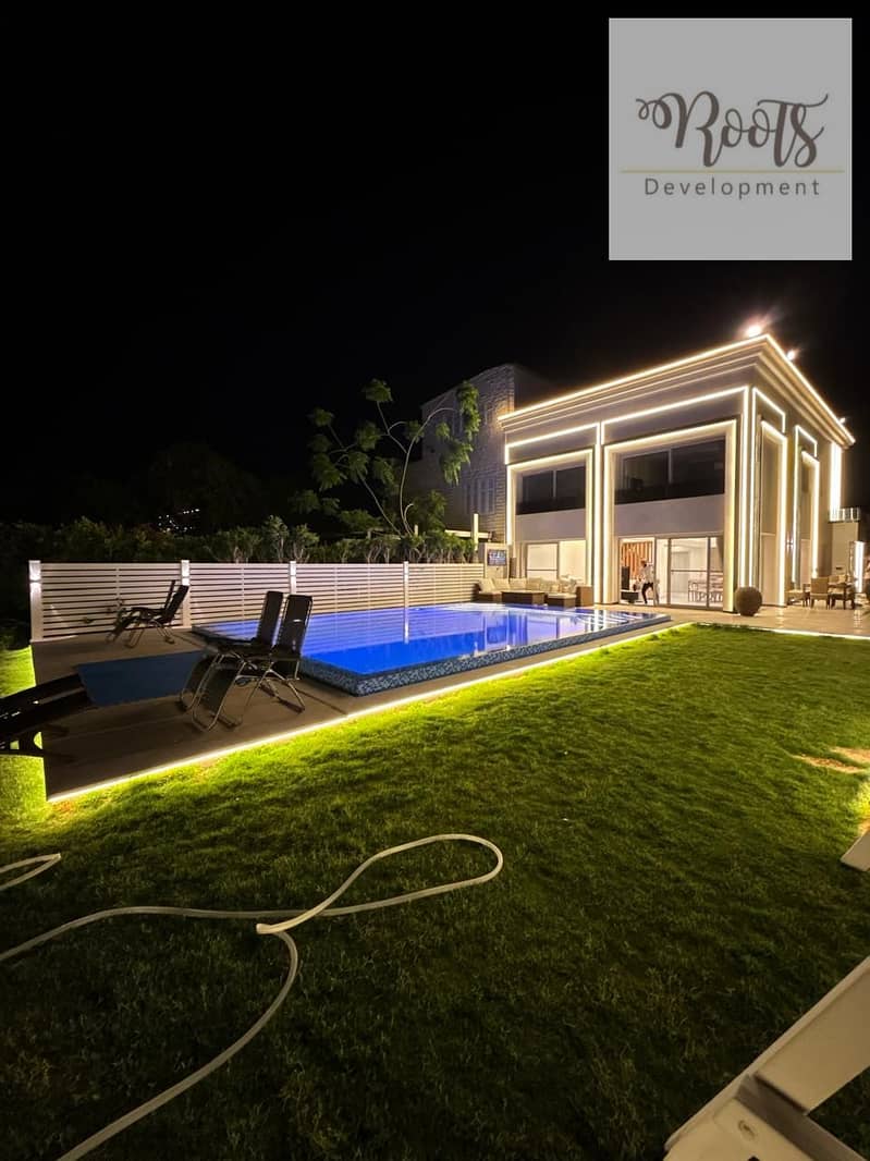 For Daily Rent, Standalone Villa Fully Furnished, AC/S,First Row Rocky Lake,First Use ,With Private Marina, in Marina 5 , North Coast. - Widok 6