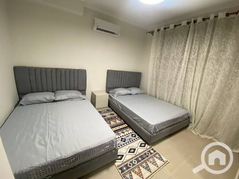 For rent a chalet in the north coast Gaia Al-Ahli Sabour Chalet Jaya 121 metres two rooms and 2 bathrooms Fully air-conditioned and fully furnished from Qabbani Direct on the urine and with a private entrance Next to stadiums, restaurants and manageme - Mehr