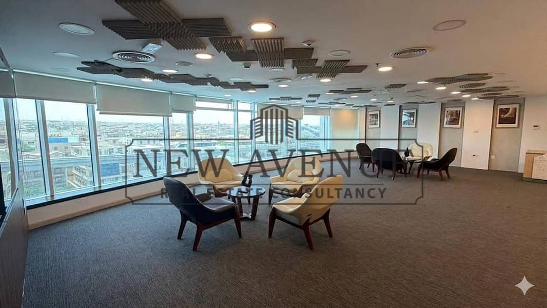 Fully finished office with luxurious finishes for rent on South 90th Street, New Cairo, prime location – pohled 6