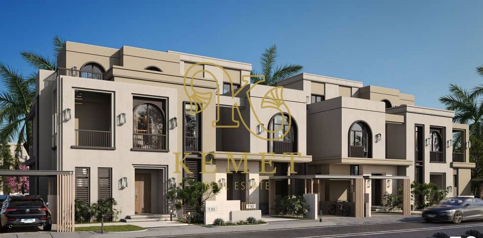 townhouse corner 165m + 33m open roof + garden in 6th settlement new Cairo - Widok 2