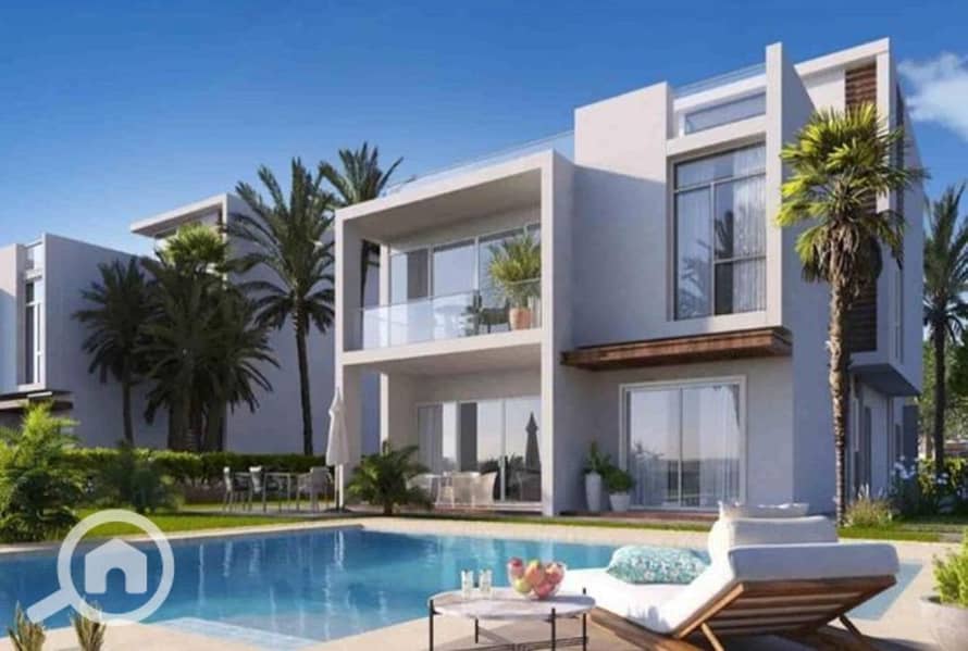 Ready to move Fully finished with Ac`s villa with cabana for sale Third row sea view 5master badrooms installments till jul 2029 at Katameya coast - Ansicht 3