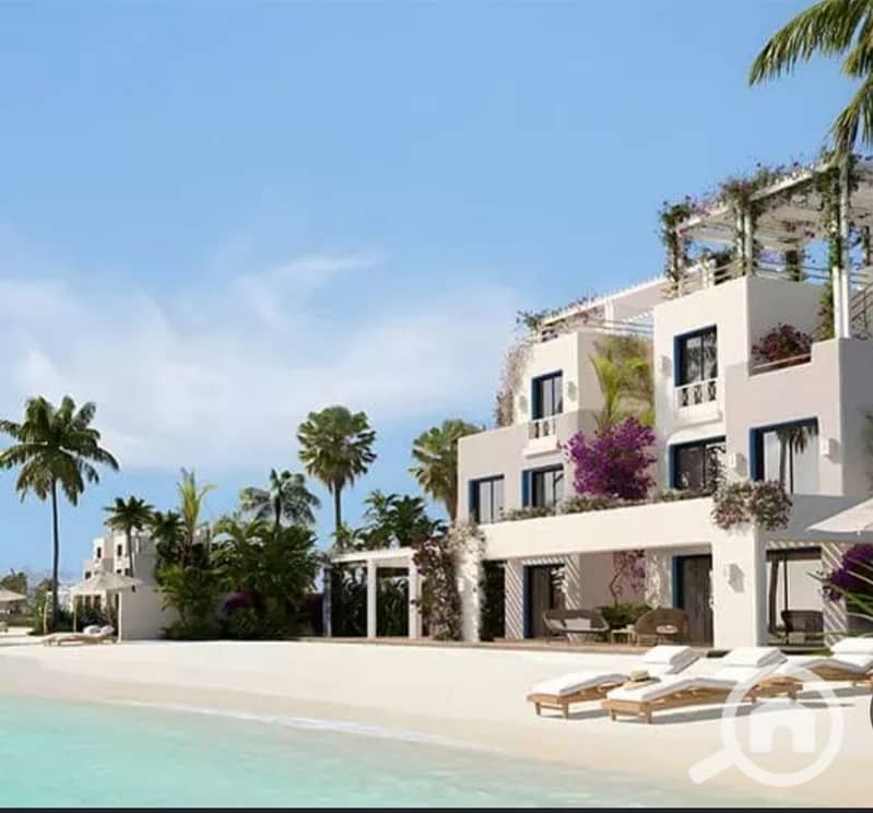 Ready to move Fully finished with Ac`s villa with cabana for sale Third row sea view 5master badrooms installments till jul 2029 at Katameya coast - Ansicht 4