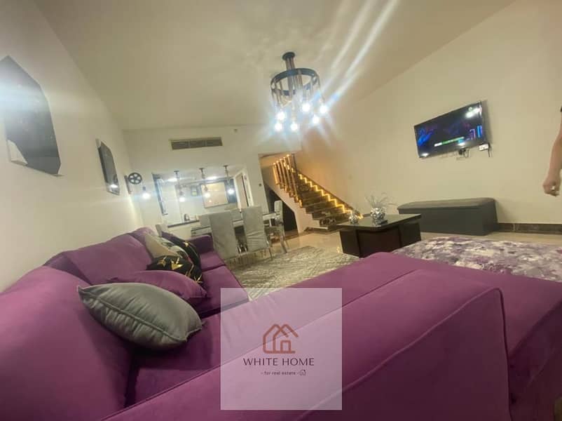 Luxury duplex fully furnished for rent in Porto New Cairo (NEOM), best location for the American University, at a special price. – pohled 3
