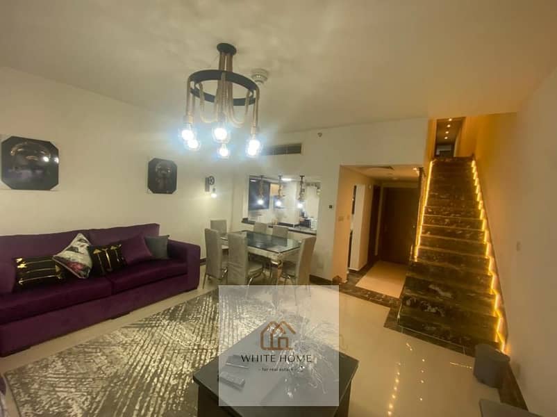 Luxury duplex fully furnished for rent in Porto New Cairo (NEOM), best location for the American University, at a special price. – pohled 4