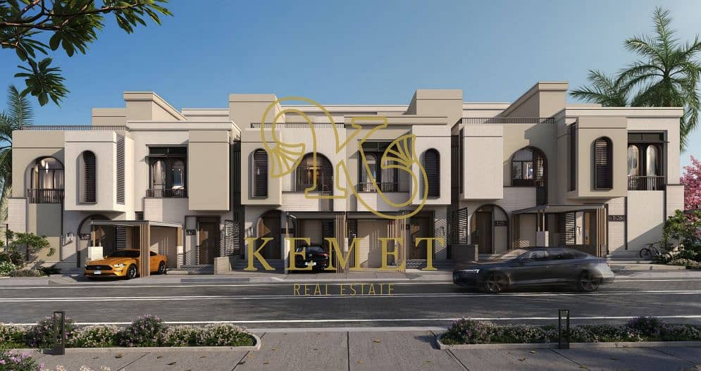 townhouse middle 181m+ 44m open roof + garden in 6th settlement new Cairo - Mehr