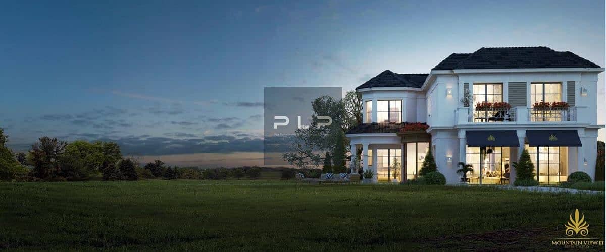 Townhouse for sale at the lowest price on the market, ready for immediate occupancy, with a lagoon view in Mountain View 3, Fifth Settlement - Mountai - Mehr