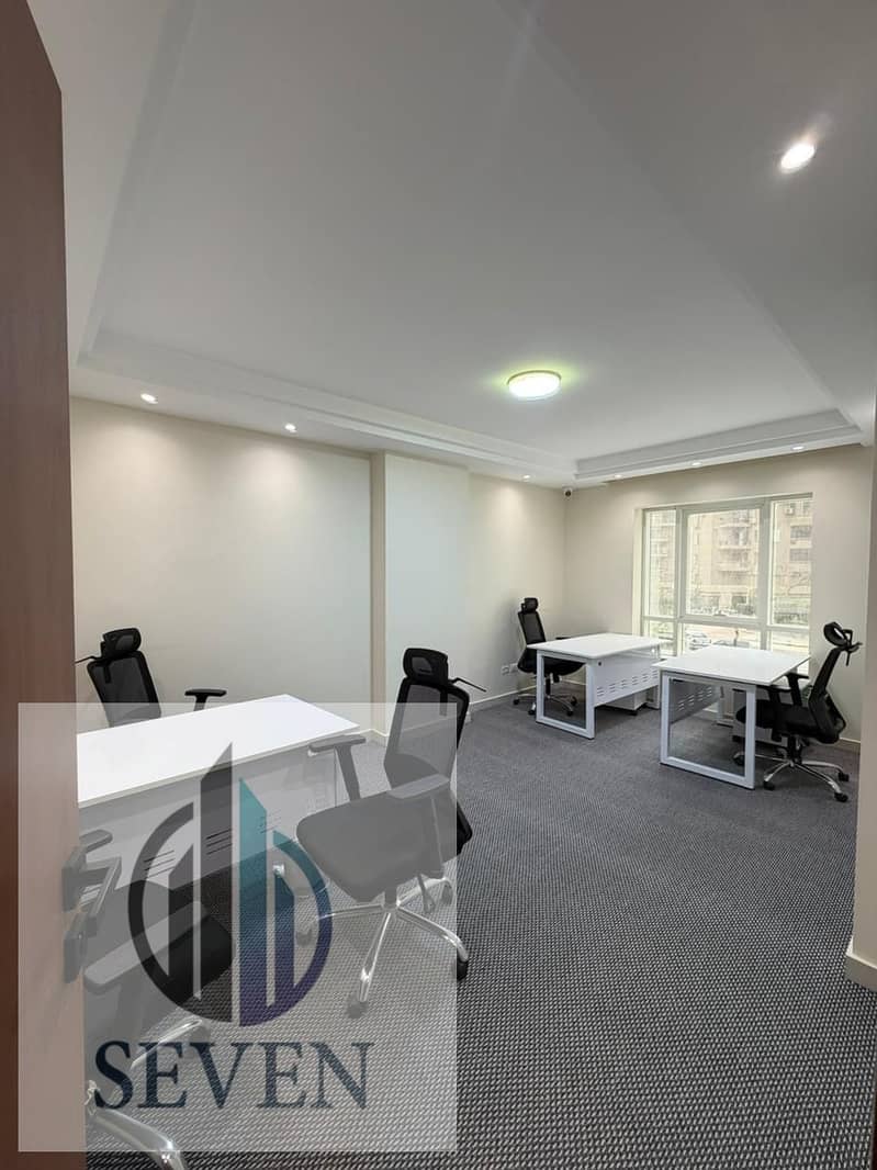 Administrative office for rent, 450 sqm, licensed, Zahraa Al-Maadi, prime location for major companies - Widok 5