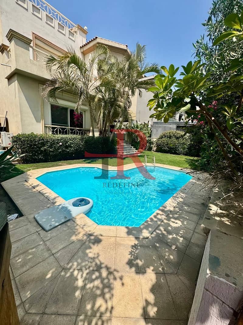 Villa for rent with private pool fully furnished ultra super lux in katameya hills compound new cairo - Widok 2