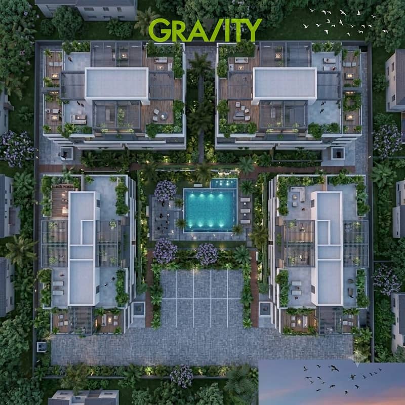 Own a ready-to-move 3-bedroom apartment with a private garden in Azalia October, featuring a pool view, a prime location on Boulevard Axis, only 10% d - Więcej