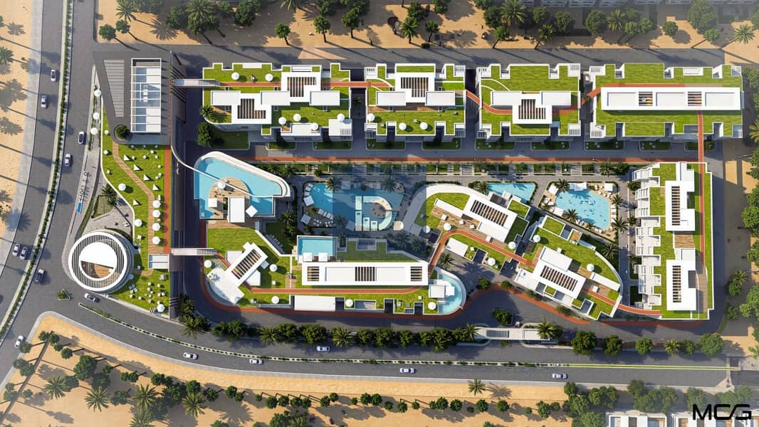 Own a 73m apartment (two rooms) with Pool View in the Stay In compound in front of MSA University, with a down payment starting from 314,000 and installments up to 8 years, including the garage. - Widok 3