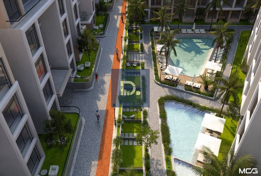 Own a 73m apartment (two rooms) with Pool View in the Stay In compound in front of MSA University, with a down payment starting from 314,000 and installments up to 8 years, including the garage. - Widok 6